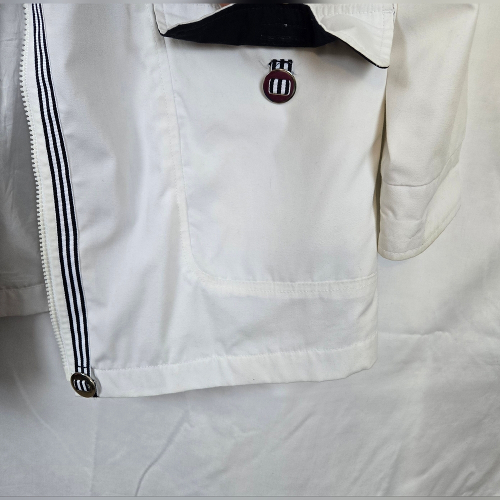 Mackintosh New England Women's White Navy Nautical Windbreaker Jacket S Vintage‎ - Picture 4 of 7
